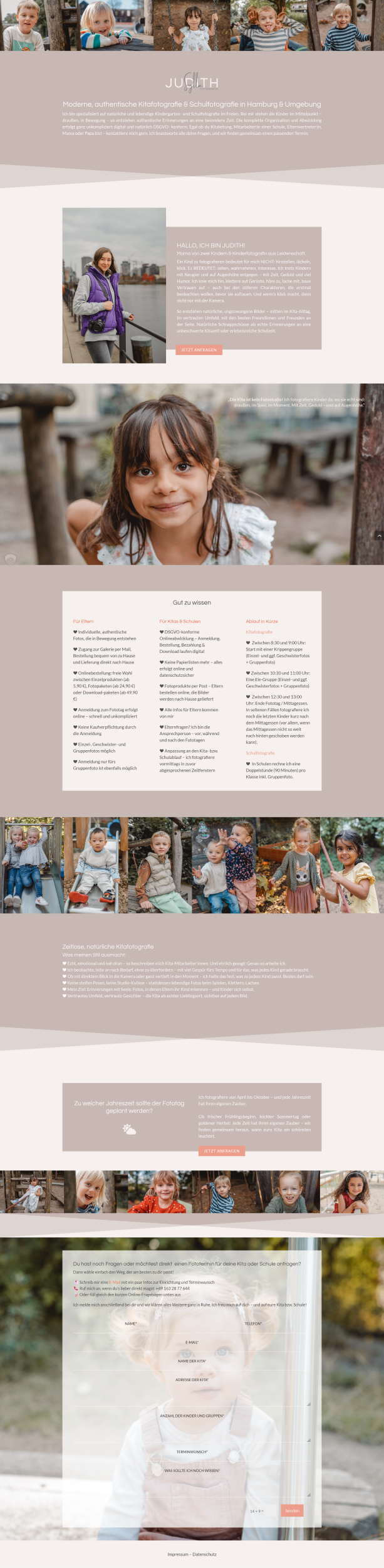Moderne und lebendige Kitafotografie & Schulfotografie - judithsylla.de